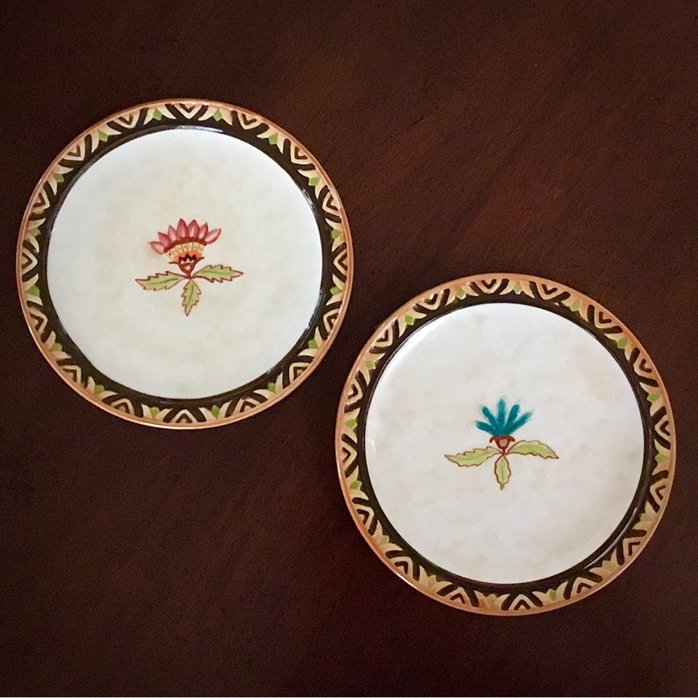 2 New Fitz and Floyd ‘Global Market’ 6.5” Party Plates - Picture 1 of 11